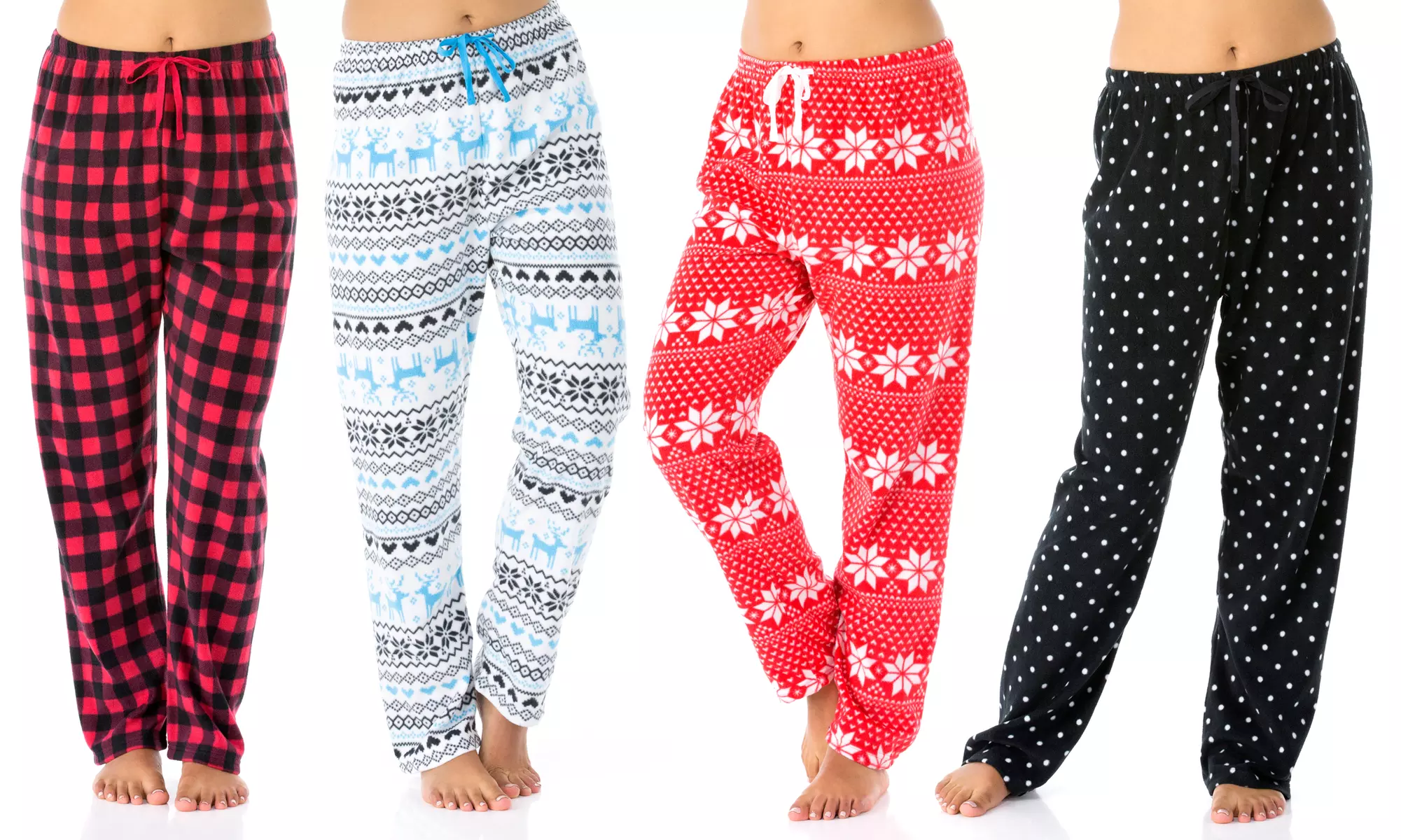 Olive Street Women's Plush PJ Pants (4-Pack) - Primary Image