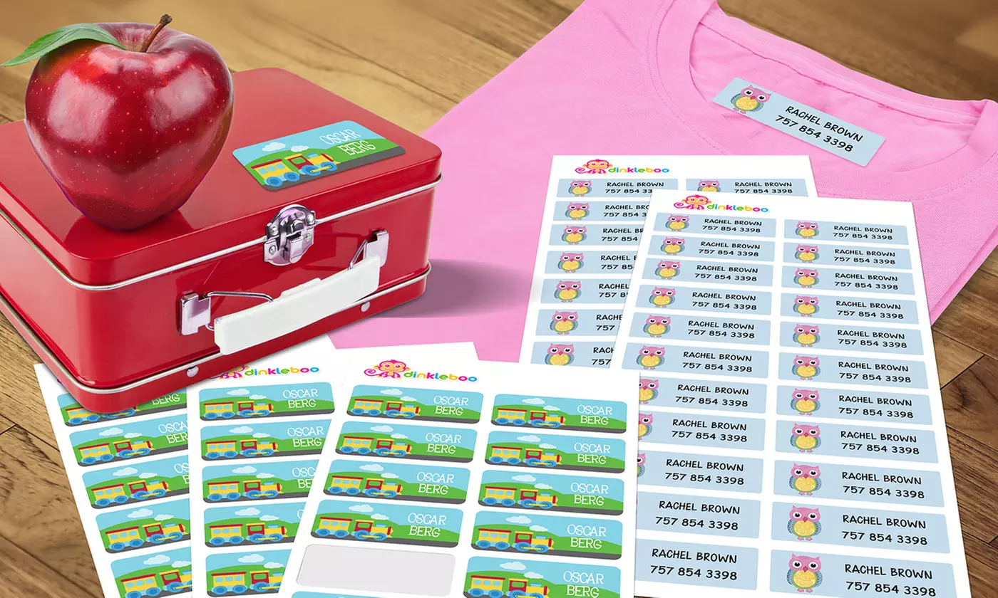 Personalized Kids' Name Labels or Iron-On Name Labels from Dinkleboo (Up to 77% Off). Five Options Available. - Primary Image