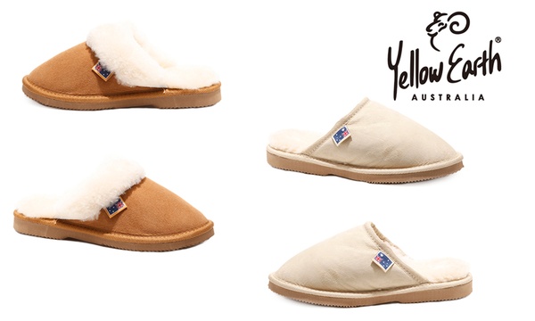 yellow earth slippers