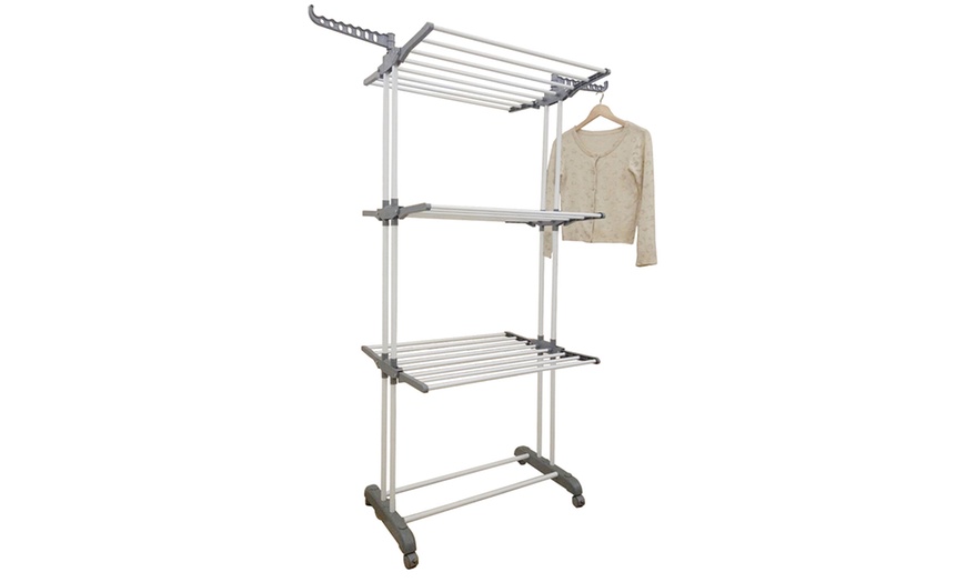 Image 3: 3-Tier Heavy Duty Clothing Airer
