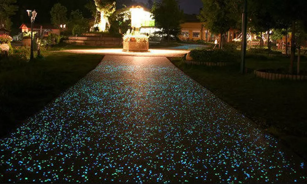 200 Galets Phosphorescents Blancs 2-3 Cm – Pierres Lumineuses Jardin, Allées, Aquarium, Décoration Extérieure Sans Électricité