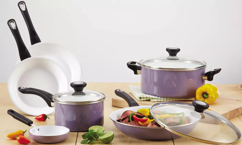 Farberware purECOok Ceramic Nonstick Cookware Set (12-Piece) - Primary Image