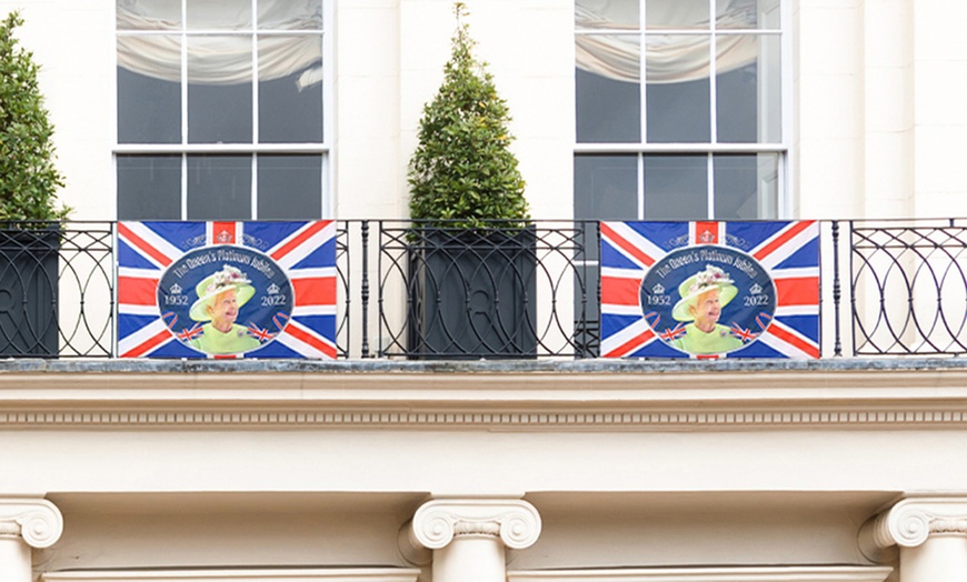 Image 2: One or Two The Queen's Platinum Jubilee Flags