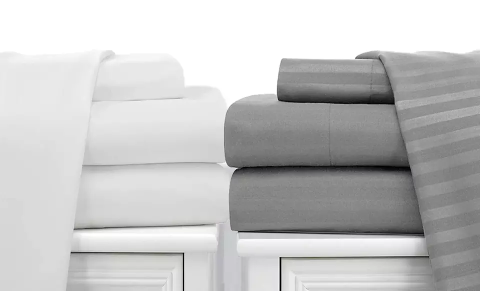 2-Pack Royal London Collection Dobby-Stripe Sheet Set from $29.99–$49.99. - Primary Image