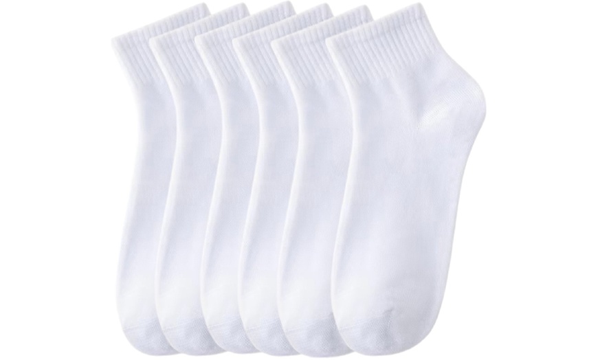 Image 4: 24-Pack of Bottom Up Men's Ankle Stretch Cotton Low Cut Sports Socks