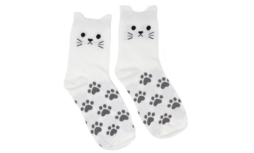 Image 8: Flo Women's Cat Socks