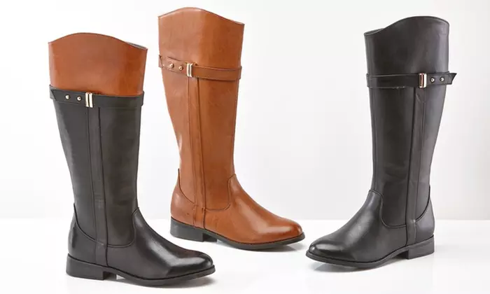 Sociology Lamano Women's Knee-High Riding Boots | Groupon Exclusive - Primary Image