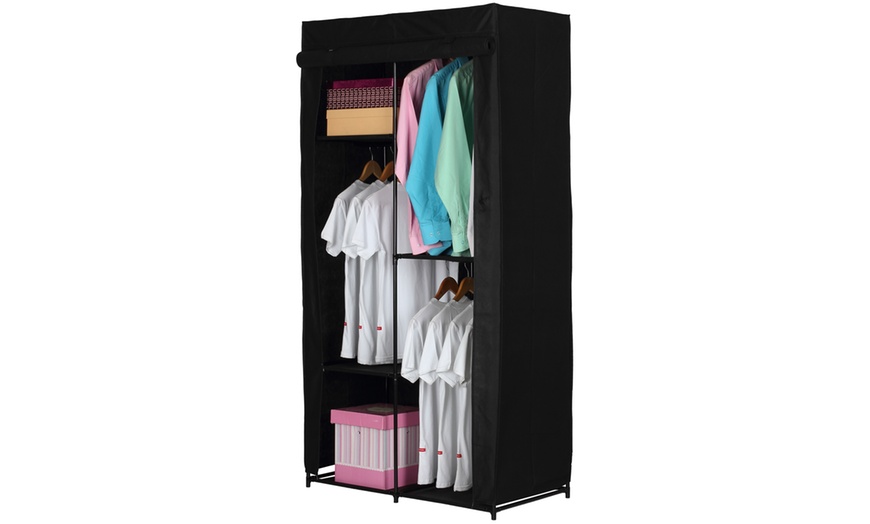 Image 12: Corner Canvas Wardrobe