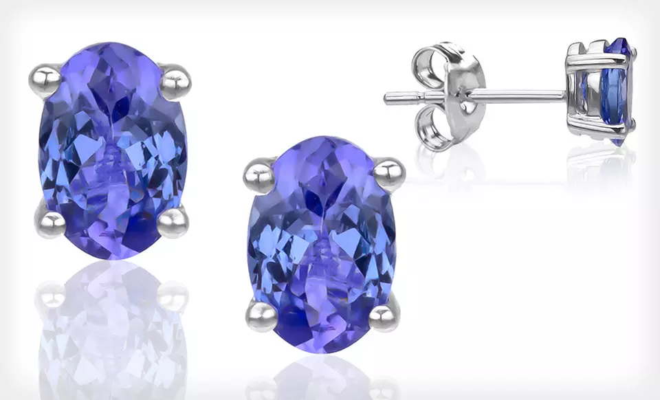 $29 for Oval Tanzanite Stud Earrings ($110 List Price). Free Shipping and Free Returns. - Primary Image