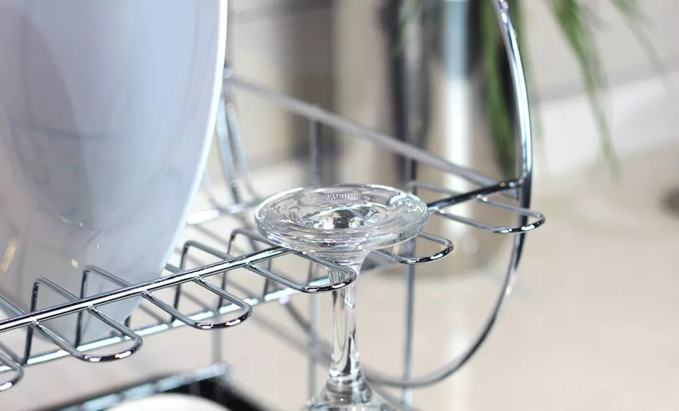 2-Tier Dish Drainer with Cutlery Cup and Drainboard - Second Medium