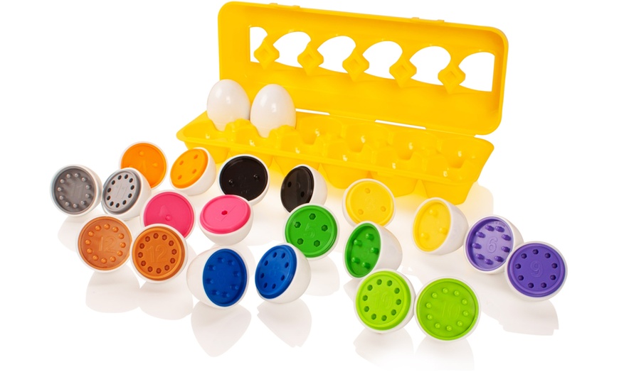 Image 2: Set of 12 Colour Matching Eggs