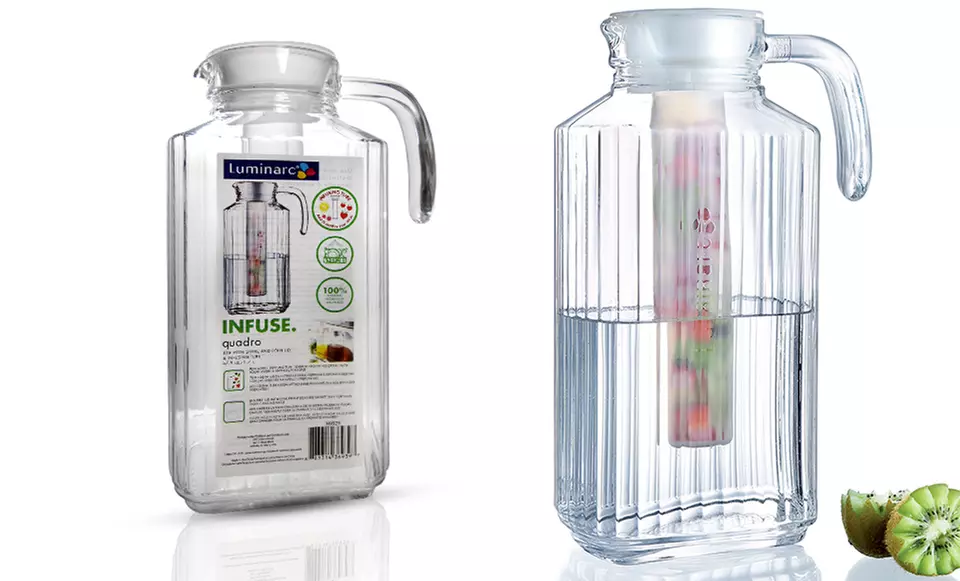 Luminarc 57-oz. Quadro Glass Infuser Pitcher - Primary Image