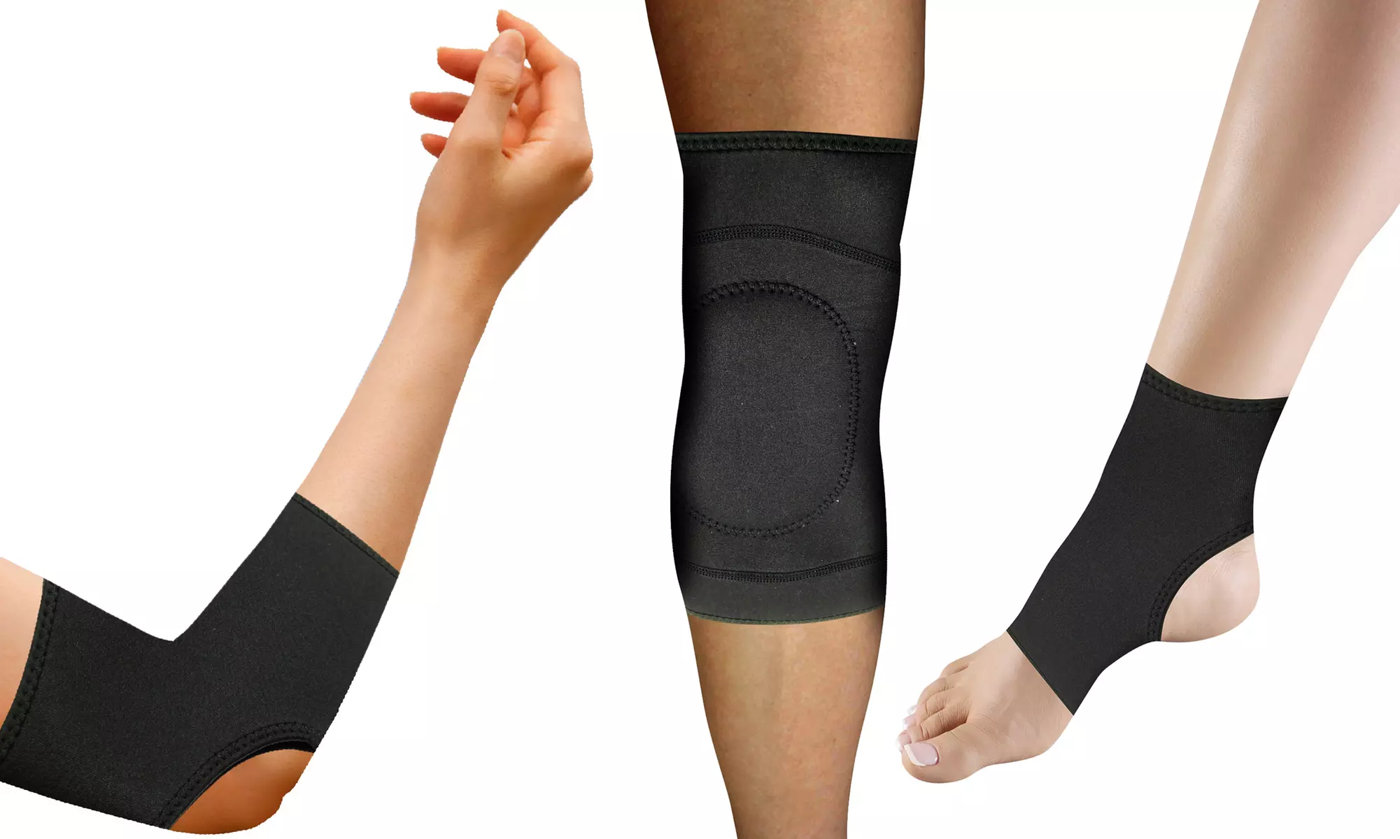 Copper Comfort Knee, Ankle, or Elbow Compression Brace (1- or 2-Pack, or Bundle with 1 of Each) - Primary Image
