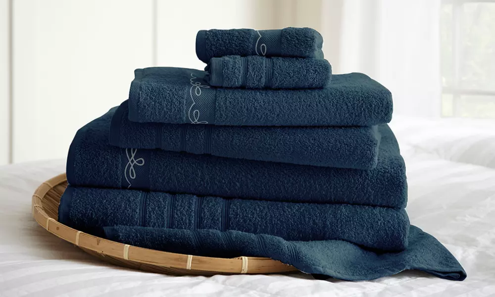 Embroidered 100% Egyptian Cotton Towel Set (6-Piece) - Primary Image