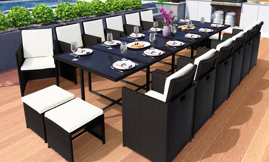 Image 14: Rattan Dining Cube Sets