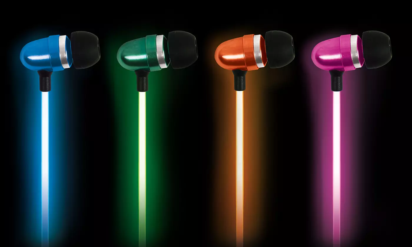 Pilot Light-Up Earbuds - Primary Image