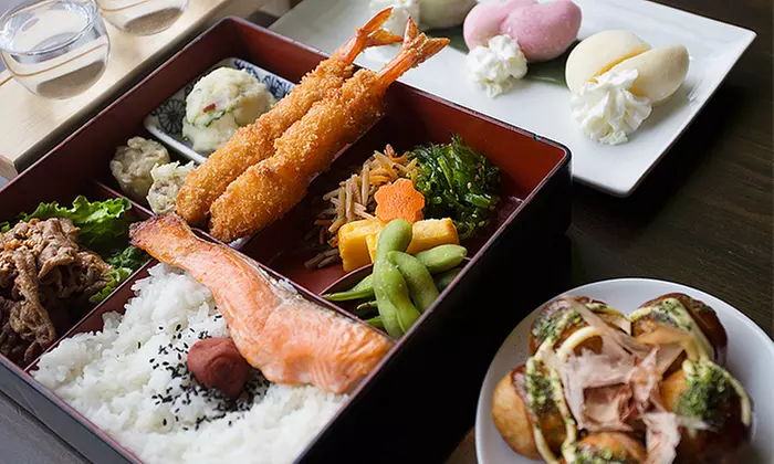Japanese Bento-Box Meal with Dessert and Sake Flight for Two or Four at Obento-Ya (30% Off) - Primary Image