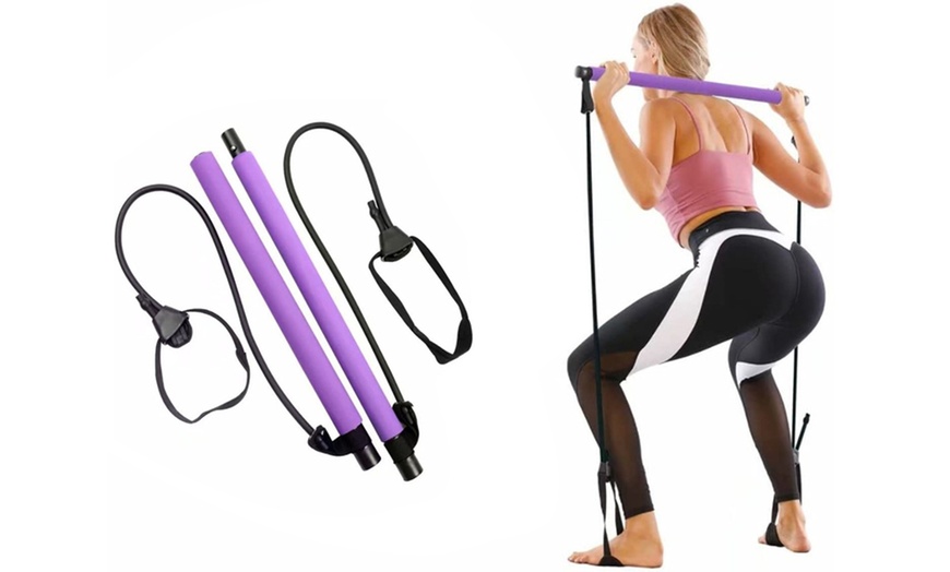 Image 5: Portable Pilates Exercise Bar Stick