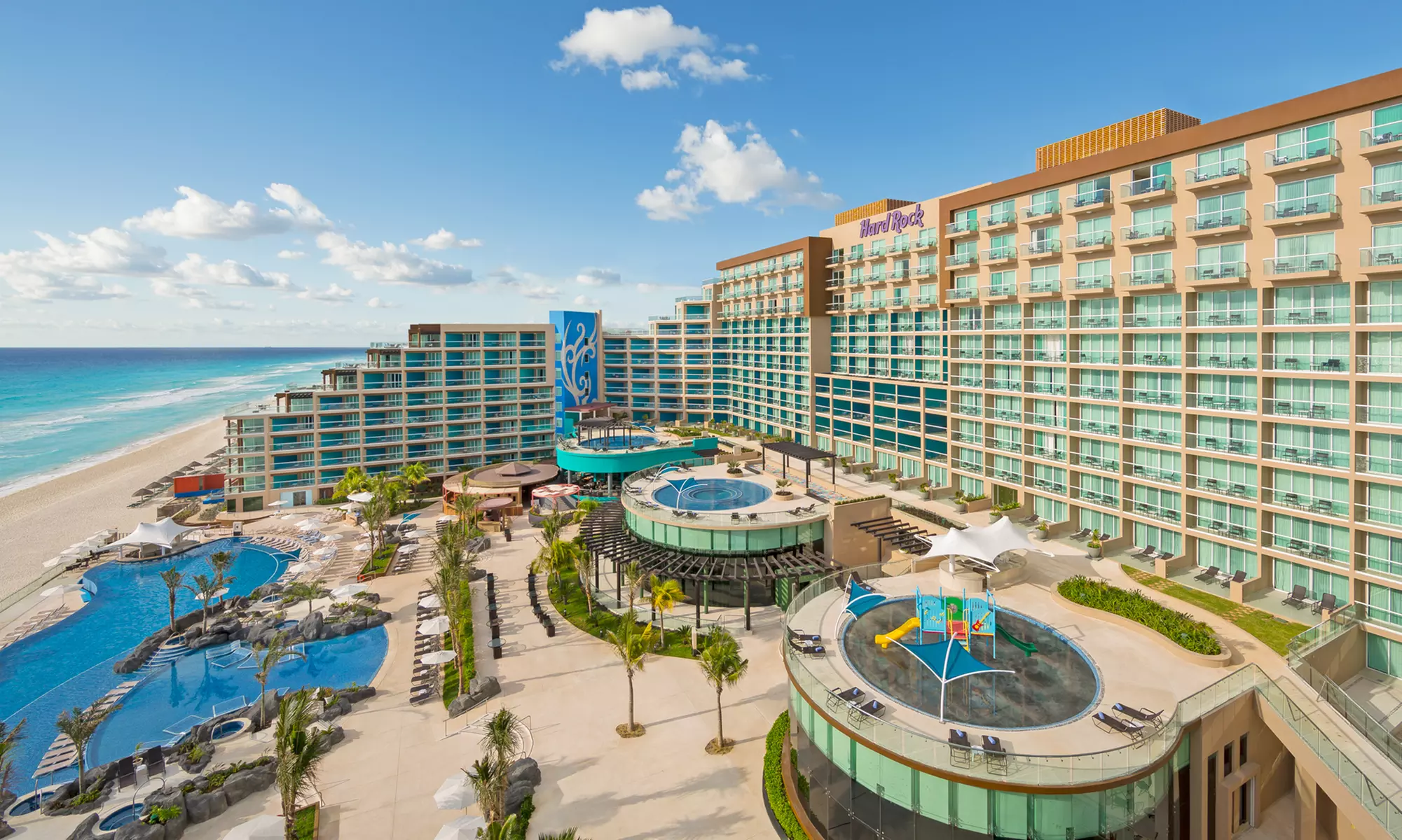 ✈ Hard Rock Hotel Cancun Stay w/ Air, Taxes & Hotel Fees. Price/Person Based on Double Occupancy (Buy 1 Groupon/Adult). - Primary Image