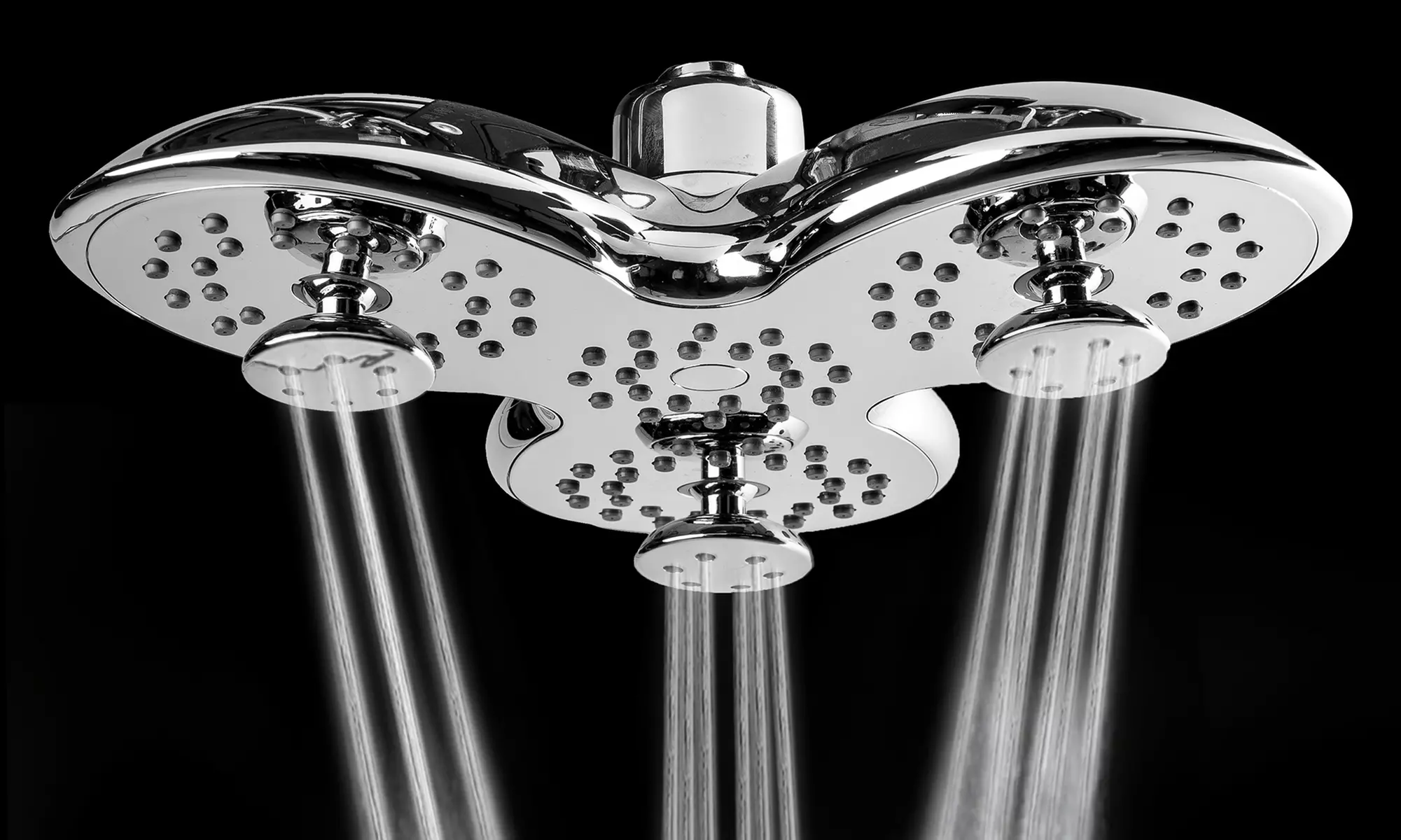 A-Flow Luxury 8” Showerhead With 3 Multi-Directional Massaging Jets - Second Medium