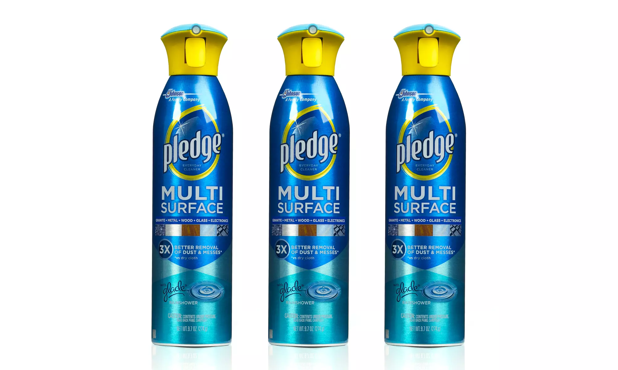 Pledge Multisurface Spray in Rainshower; 3-Pack of 9.7 Oz. Bottles - Primary Image