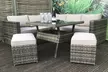 Geneva Eight-Seat Rattan-Effect Garden Furniture Sofa Set - Image 3