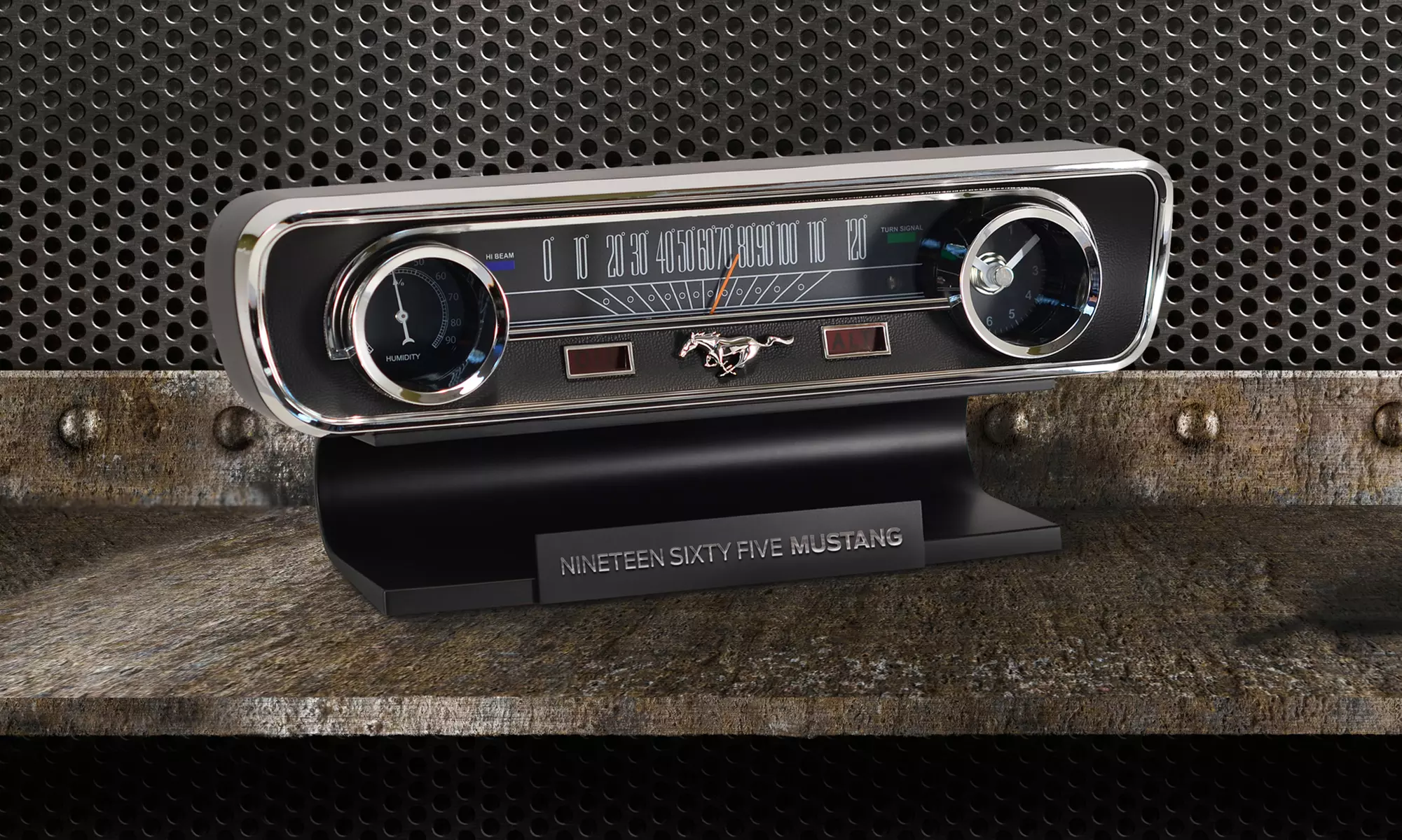 1965 Mustang Desktop Sound Clock and Thermometer - Primary Image