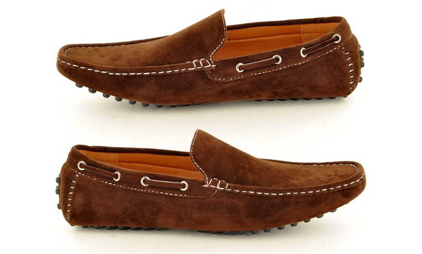 Image 39: Men's Faux Suede Casual Loafers