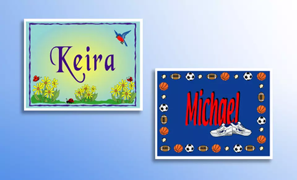 Personalized Children's Room-Decor Package from Happy Kids. Free Shipping. - Second Medium