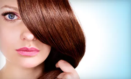 Haircut, Shine Treatment, or Highlights from Erika at Thomas Michaels Salon (Up to 53% Off). Four Options Available.  - Primary Image
