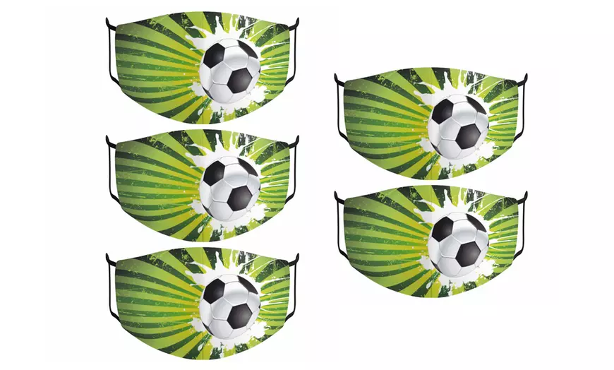 Image 4: Máscara facial de algodón estampada