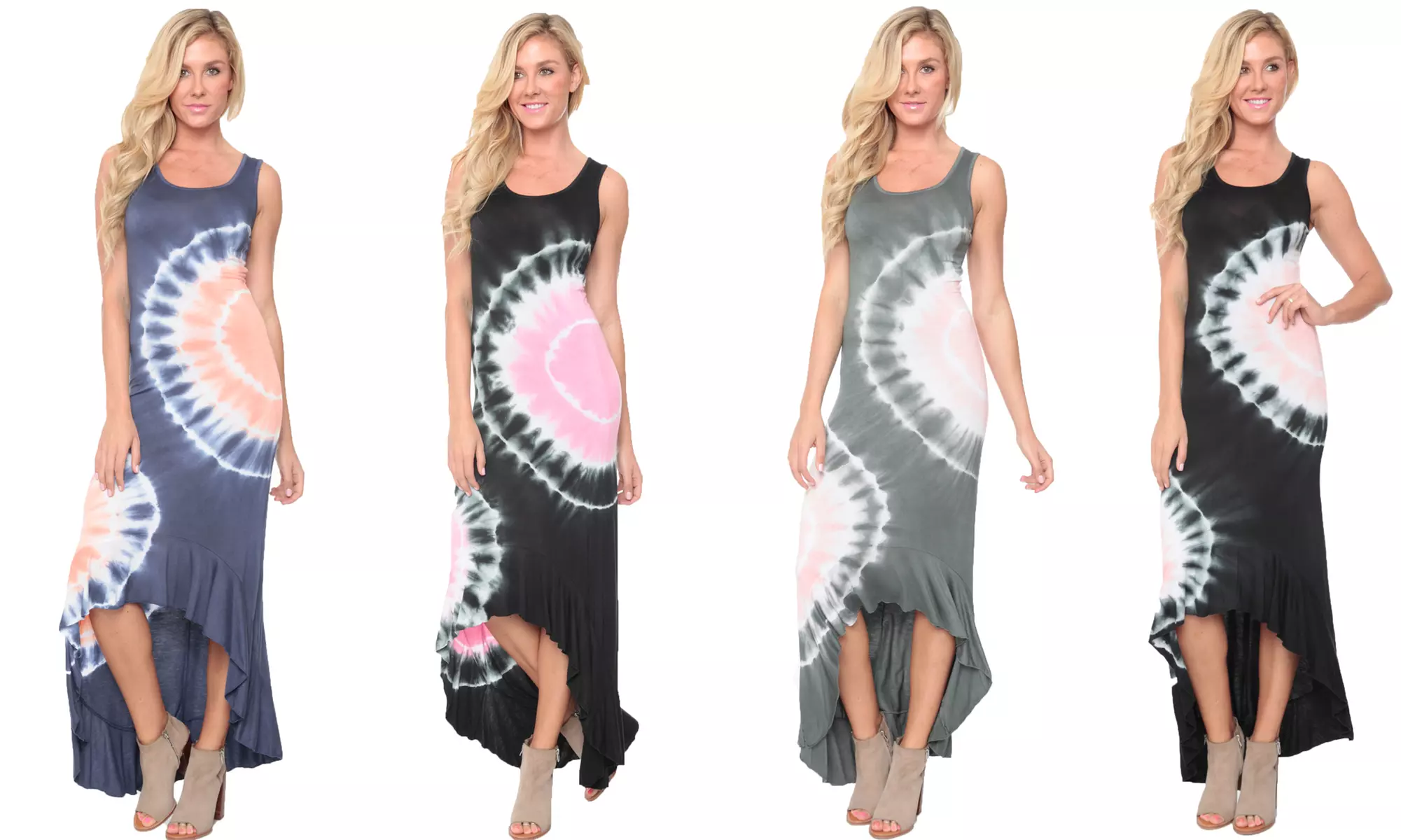 White Mark Martina Women's Tie-Dye Maxi Dress - Primary Image
