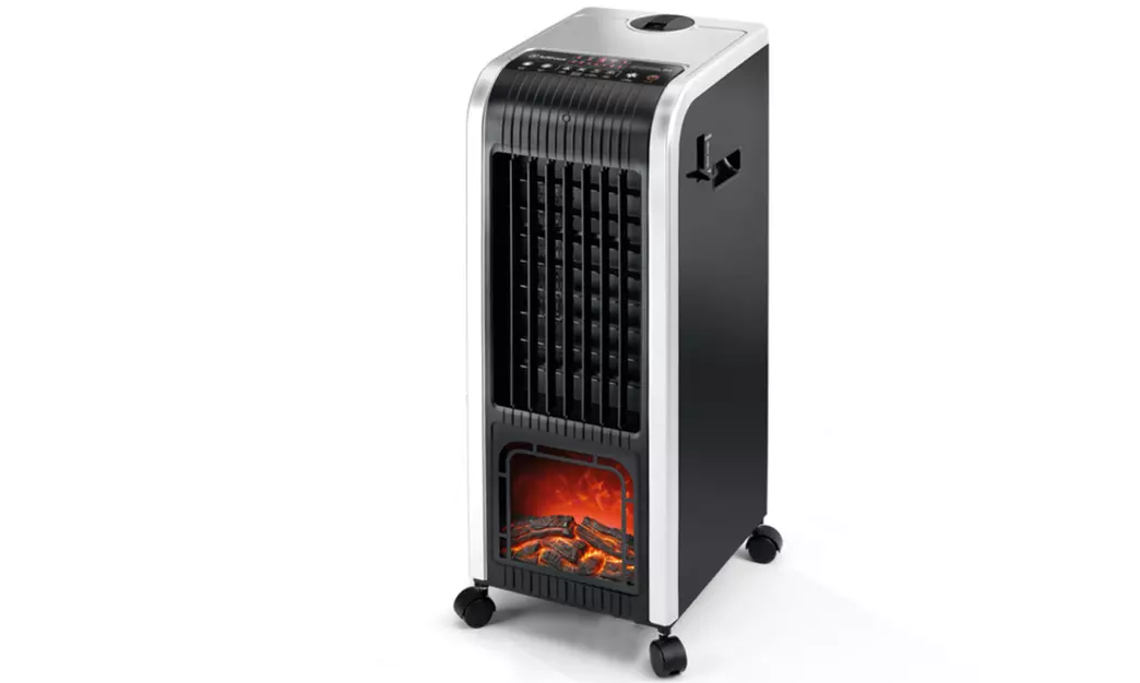 6-in-1 Heiz- und Klimagerät in Schwarz/Weiß oder Schwarz/Holzbraun - Second Medium