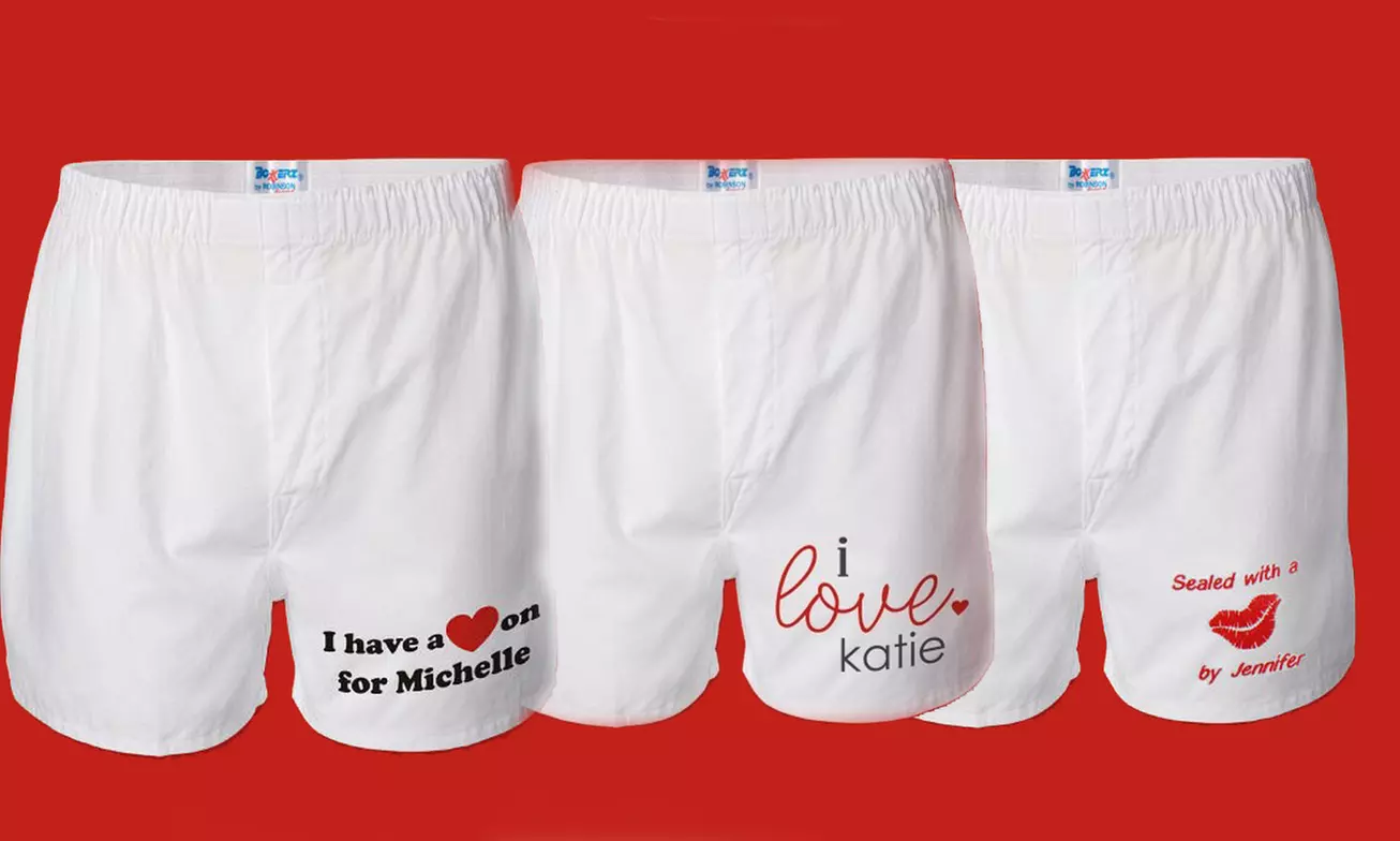 Personalized Men's Boxers from GiftsForYouNow.com. Multiple Styles Available. (Up to 46% Off) - Primary Image