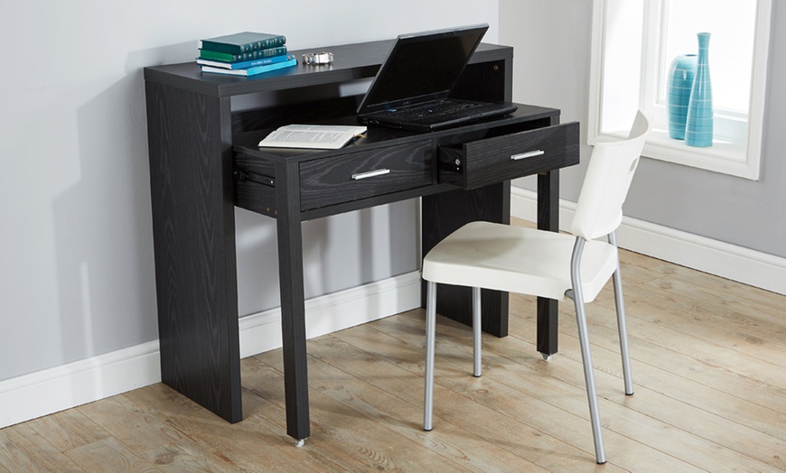 Image 3: 2-Drawer Extendable Console/Desk