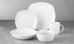 Waterside 30-Piece White Porcelain Dinner Set With Free Delivery