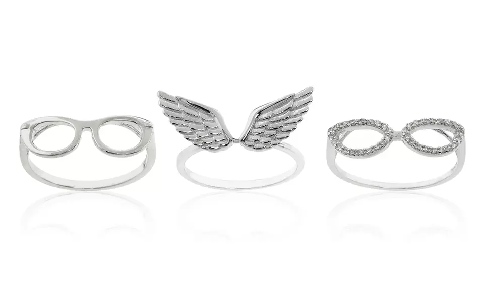 Sterling Silver Fashion Rings. Multiple Designs Available. Free Returns. - Primary Image