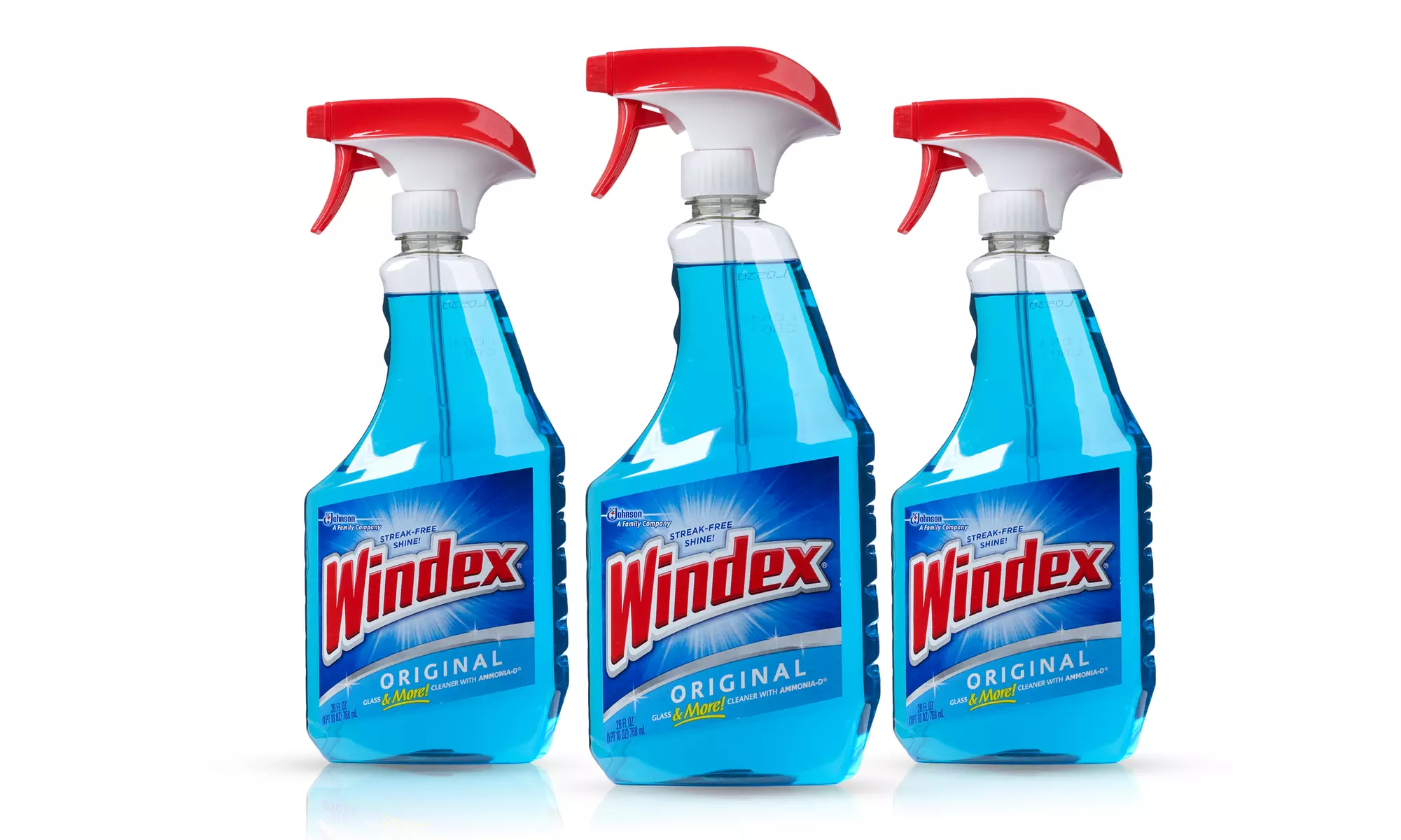 Windex Original Glass & More Cleaner with Ammonia-D; 3-Pack of 26 Fl. Oz. Bottles - Primary Image
