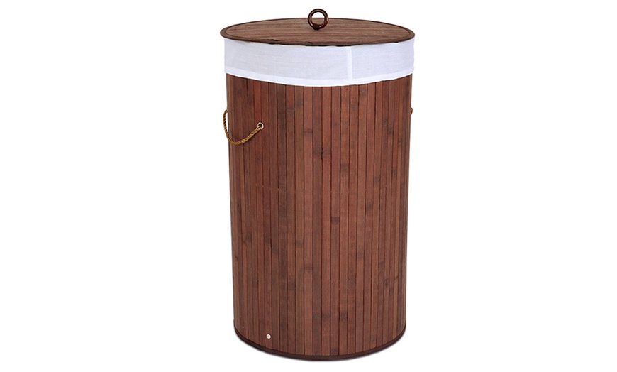 Image 12: Bamboo Laundry Basket