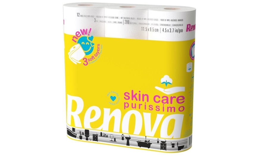 Image 4: 60 or 120 Rolls of Renova Skin Care Purissimo Soft 3-Ply Toilet Paper