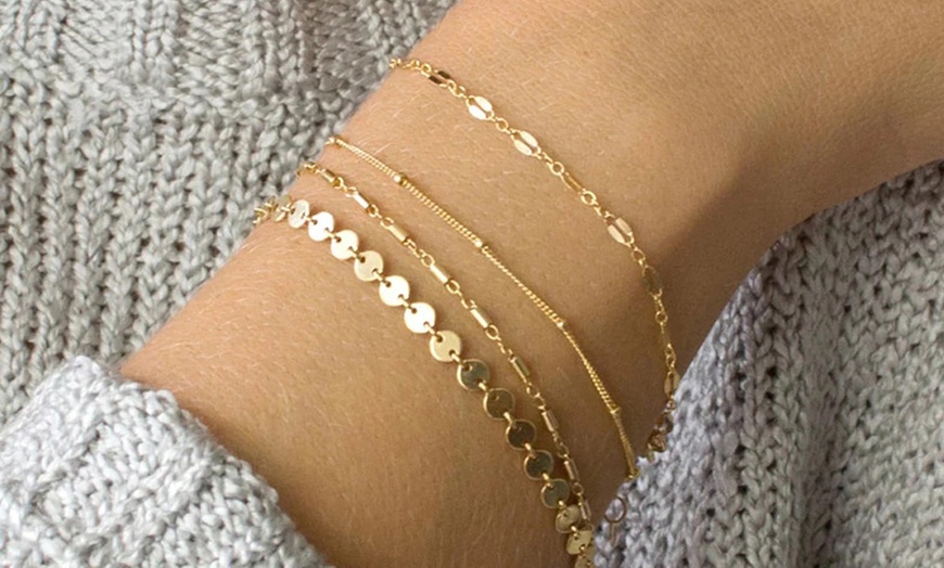 Image 2: 1 o 2 bracciali Elodie placcati in oro 18k