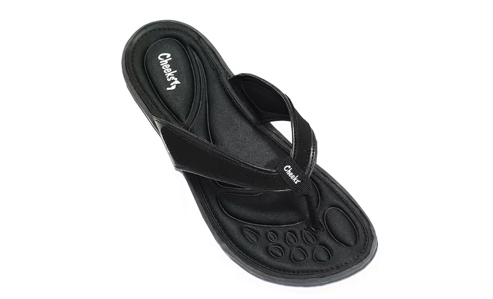 Cheeks by Tony Little Women's Memory-Foam Sandals. Multiple Styles Available. Free Returns. - Second Medium