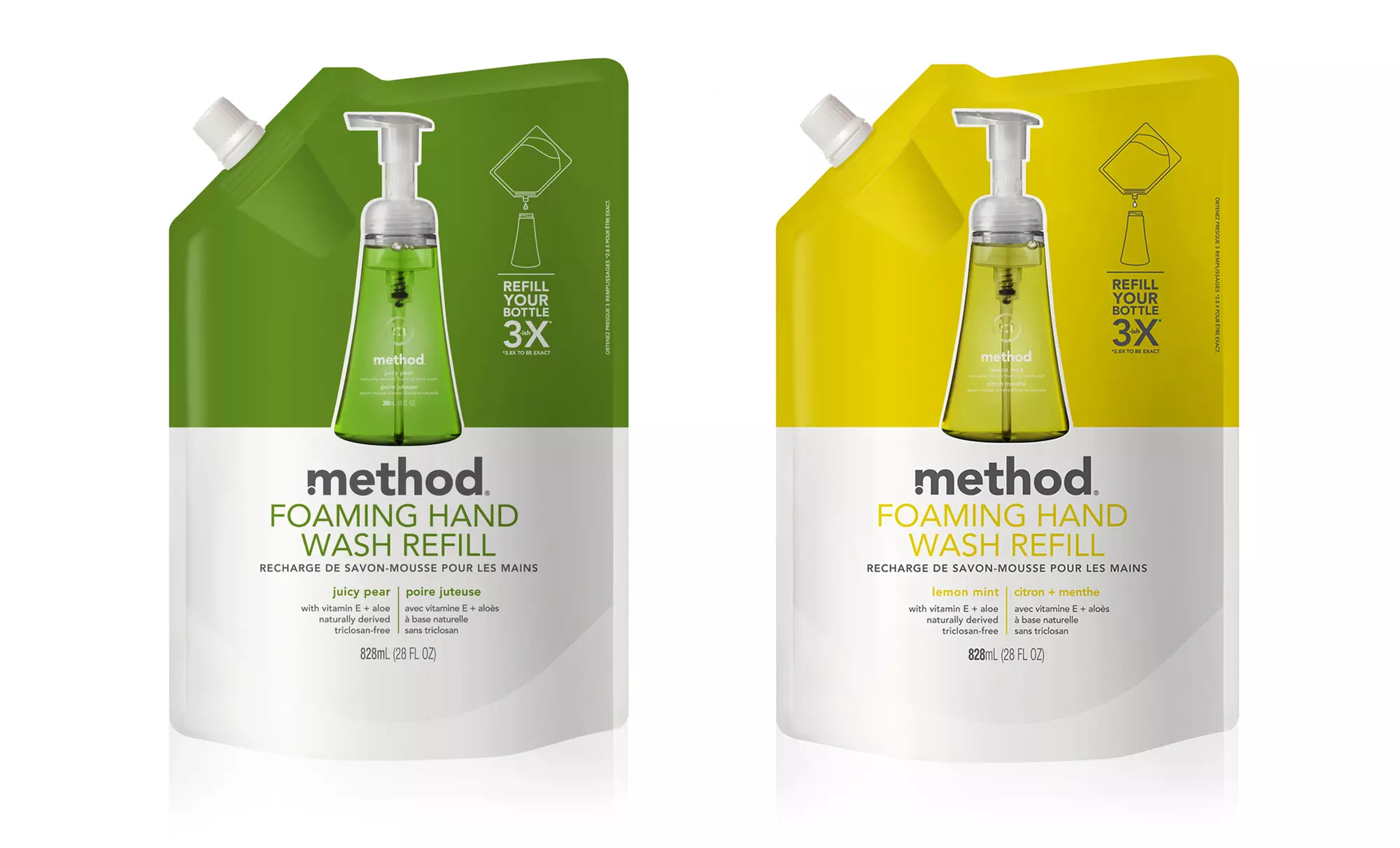 Method Foaming Hand Wash in Juicy Pear or Lemon Mint; 6-Pack of 28 fl. oz. Refills - Primary Image