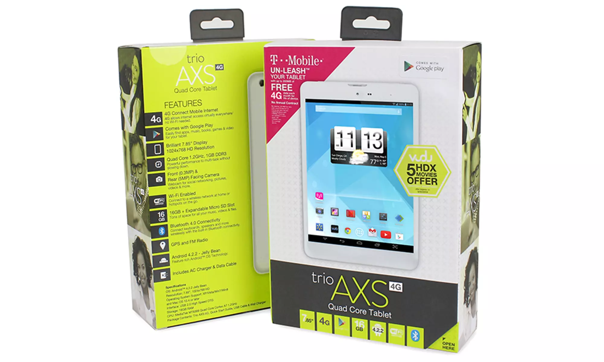 Trio AXS 16GB 7.85" 4G Tablet with Free Lifetime Data - Primary Image