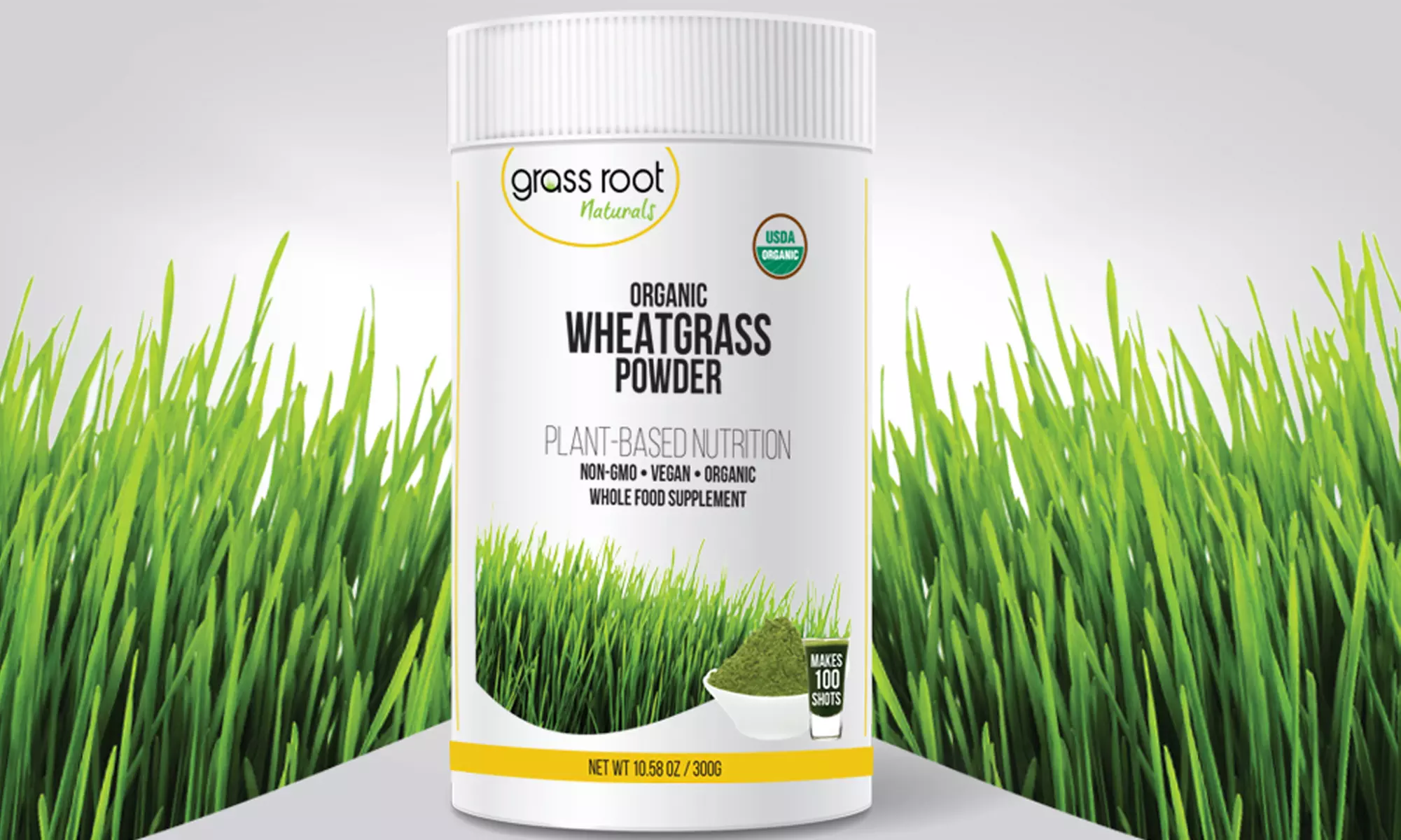 Grass Root Naturals Organic Wheatgrass Powder (100 Servings) - Primary Image