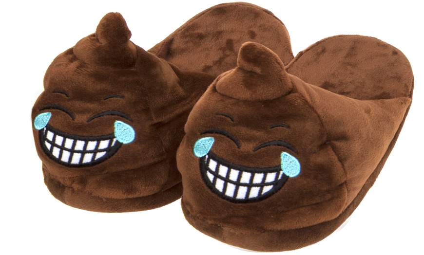 Image 4: Poop Emoji Slippers