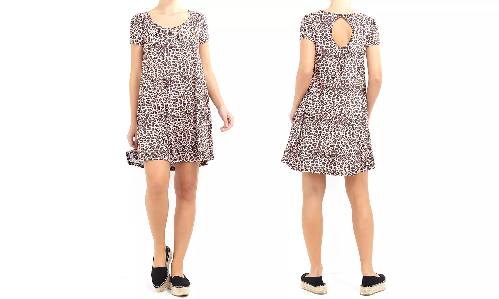 Robe trapèze à imprimé léopard - Primary Image