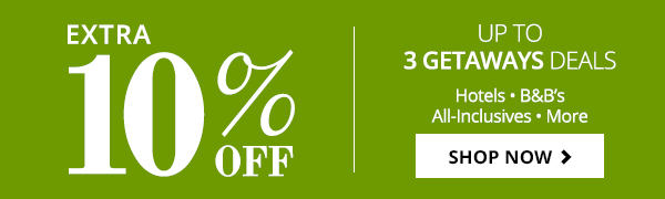 Extra 10% Off Getaways
