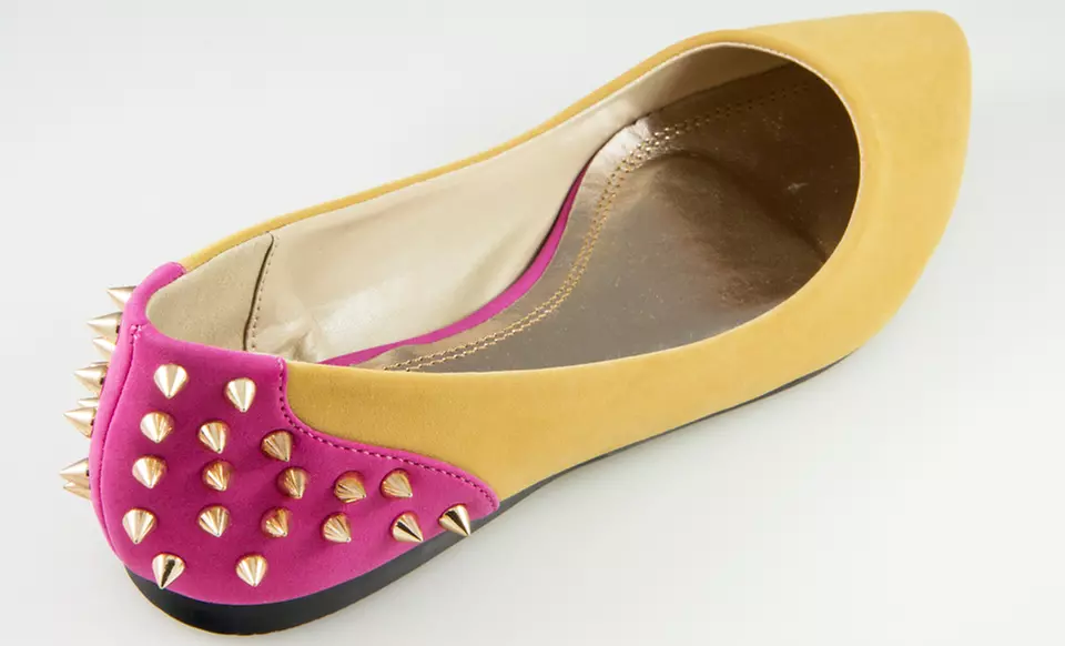 GC Shoes Spiked Ballet Flats. Multiple Colors Available. Free Returns. - Second Medium