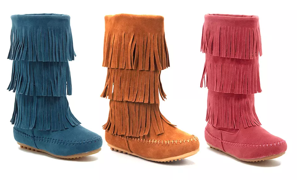 Shoes of Soul Girls' Fringe Boots - Primary Image
